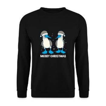 Merry Christmas - Unisex Sweatshirt - black - Front - Alina (178cm) & Michal (187cm)