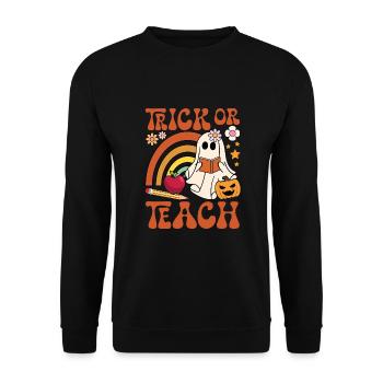 Trick Or Teach - Unisex Sweatshirt - black - Front - Alina (178cm) & Michal (187cm)