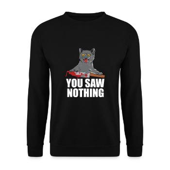 You Saw Nothing - Unisex Sweatshirt - black - Front - Alina (178cm) & Michal (187cm)