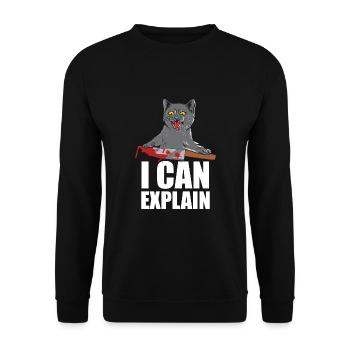 I Can Explain - Unisex Sweatshirt - black - Front - Alina (178cm) & Michal (187cm)