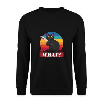 Quoi? - Sweat-shirt Unisexe - noir - Devant - Alina (178cm) & Michal (187cm)