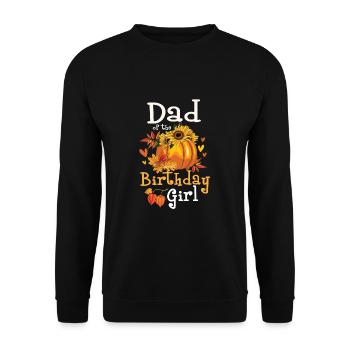 Papa de la fille d’anniversaire - Sweat-shirt Unisexe - noir - Devant - Alina (178cm) & Michal (187cm)