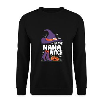 I'm the Nana Witch - Unisex Sweatshirt - black - Front - Alina (178cm) & Michal (187cm)