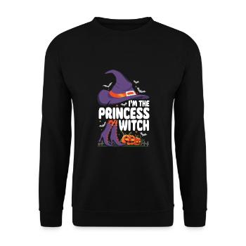 I'm the Princess Witch - Unisex Sweatshirt - black - Front - Alina (178cm) & Michal (187cm)