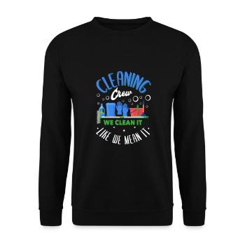 Cleaning Crew - Unisex Sweatshirt - black - Front - Alina (178cm) & Michal (187cm)
