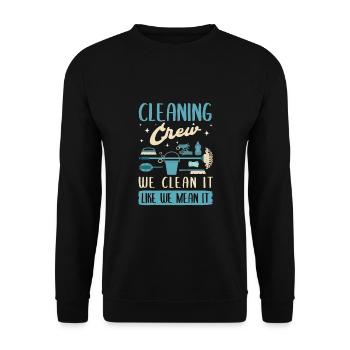 Cleaning Crew - Unisex Sweatshirt - black - Front - Alina (178cm) & Michal (187cm)