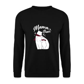 Mama Bear - Unisex Pullover - Schwarz - Vorne - Alina (178cm) & Michal (187cm)