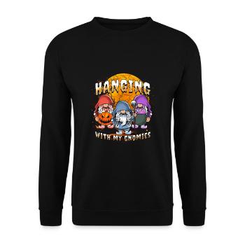 Traîner avec mes gnomies - Sweat-shirt Unisexe - noir - Devant - Alina (178cm) & Michal (187cm)