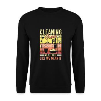 Cleaning Crew - Unisex Sweatshirt - black - Front - Alina (178cm) & Michal (187cm)