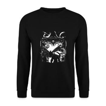 Équipe de cryptides de cryptozoologie - Sweat-shirt Unisexe - noir - Devant - Alina (178cm) & Michal (187cm)