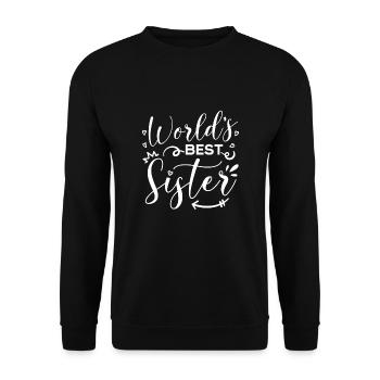 World's Best Sister - Unisex Sweatshirt - black - Front - Alina (178cm) & Michal (187cm)