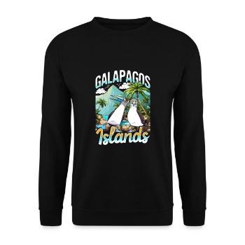 Galapagos Islands - Unisex Sweatshirt - black - Front - Alina (178cm) & Michal (187cm)