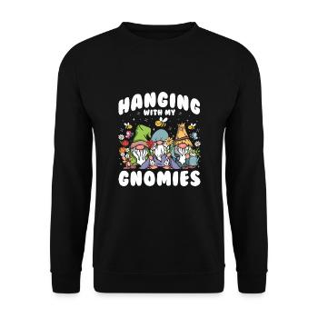 Traîner avec mes gnomies - Sweat-shirt Unisexe - noir - Devant - Alina (178cm) & Michal (187cm)