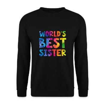 World's Best Sister - Unisex Sweatshirt - black - Front - Alina (178cm) & Michal (187cm)