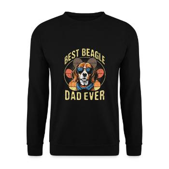 Best Beagle Dad Ever - Unisex Sweatshirt - black - Front - Alina (178cm) & Michal (187cm)