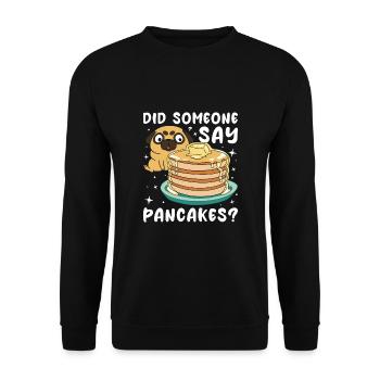 Quelqu’un a-t-il dit crêpes - Sweat-shirt Unisexe - noir - Devant - Alina (178cm) & Michal (187cm)