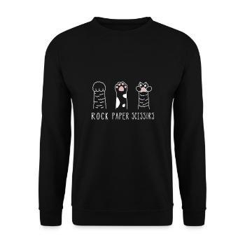 Rock Paper Scissors - Unisex Sweatshirt - black - Front - Alina (178cm) & Michal (187cm)
