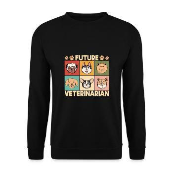 Future Veterinarian - Unisex Sweatshirt - black - Front - Alina (178cm) & Michal (187cm)
