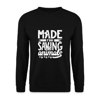 Conçu pour sauver les animaux - Sweat-shirt Unisexe - noir - Devant - Alina (178cm) & Michal (187cm)
