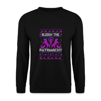 Traîneau Le Patriarcat - Sweat-shirt Unisexe - noir - Devant - Alina (178cm) & Michal (187cm)