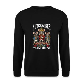 Nutcracker Team Mouse - Unisex Sweatshirt - black - Front - Alina (178cm) & Michal (187cm)