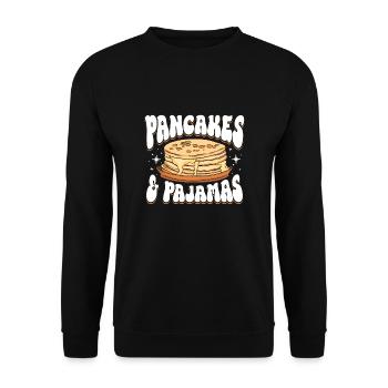 Crêpes et pyjamas - Sweat-shirt Unisexe - noir - Devant - Alina (178cm) & Michal (187cm)