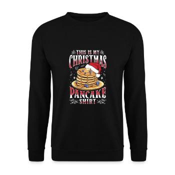 C’est ma crêpe de Noël - Sweat-shirt Unisexe - noir - Devant - Alina (178cm) & Michal (187cm)