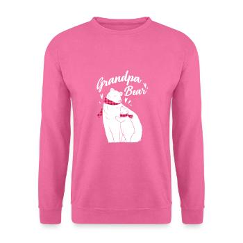 Grand-père ours - Sweat-shirt Unisexe - rose - Devant