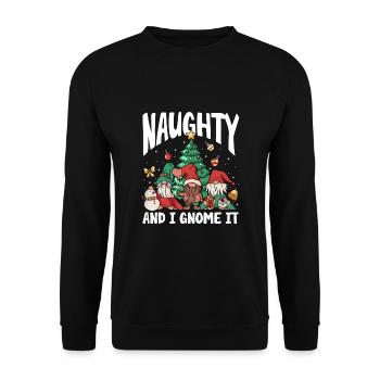 Coquine Et Je Gnome Il - Sweat-shirt Unisexe - noir - Devant - Alina (178cm) & Michal (187cm)