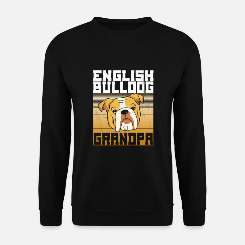 Grand-père bouledogue anglais - Sweat-shirt Unisexe - noir