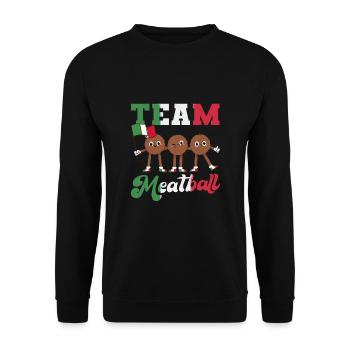 Boulette de viande de l’équipe - Sweat-shirt Unisexe - noir - Devant - Alina (178cm) & Michal (187cm)