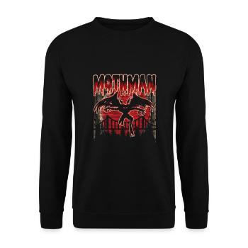 Mothman - Unisex Sweatshirt - black - Front - Alina (178cm) & Michal (187cm)