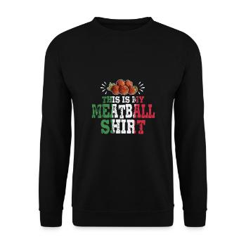 C’est ma chemise de boulettes de viande - Sweat-shirt Unisexe - noir - Devant - Alina (178cm) & Michal (187cm)