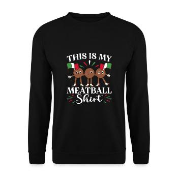 C’est ma chemise de boulettes de viande - Sweat-shirt Unisexe - noir - Devant - Alina (178cm) & Michal (187cm)