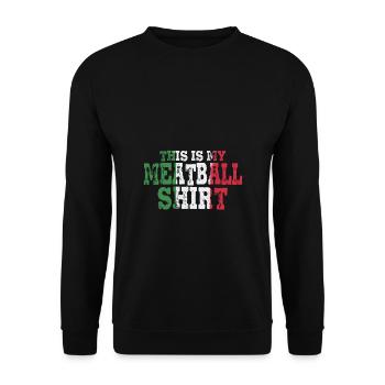 C’est ma chemise de boulettes de viande - Sweat-shirt Unisexe - noir - Devant - Alina (178cm) & Michal (187cm)