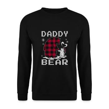 Daddy Bear - Unisex Pullover - Schwarz - Vorne - Alina (178cm) & Michal (187cm)