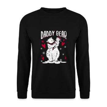 Daddy Bear - Unisex Pullover - Schwarz - Vorne - Alina (178cm) & Michal (187cm)