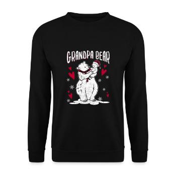 Grand-père ours - Sweat-shirt Unisexe - noir - Devant - Alina (178cm) & Michal (187cm)