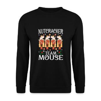 Nutcracker Team Mouse - Unisex Sweatshirt - black - Front - Alina (178cm) & Michal (187cm)