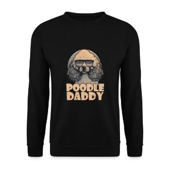Poodle Daddy - Unisex Pullover - Schwarz - Vorne - Alina (178cm) & Michal (187cm)