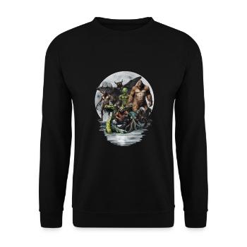 Groupe Cryptid - Sweat-shirt Unisexe - noir - Devant - Alina (178cm) & Michal (187cm)