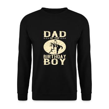 Dad Of The Birthday Boy - Unisex Sweatshirt - black - Front - Alina (178cm) & Michal (187cm)