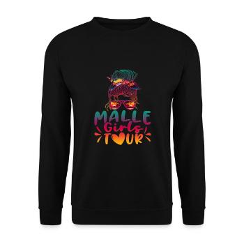 Visite des filles de Malle - Sweat-shirt Unisexe - noir - Devant - Alina (178cm) & Michal (187cm)