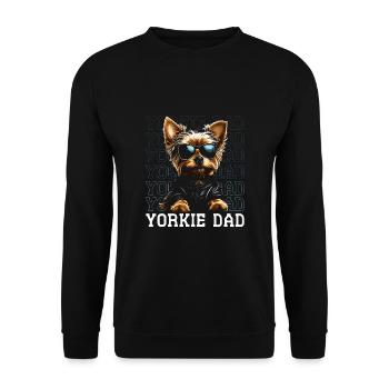 Yorkie Dad - Unisex Pullover - Schwarz - Vorne - Alina (178cm) & Michal (187cm)
