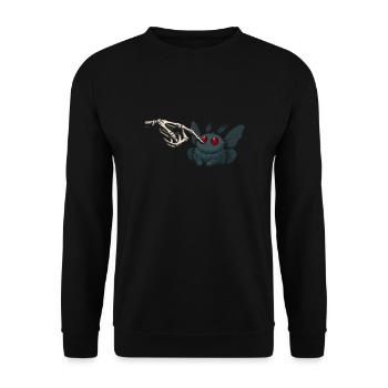 Kawaii Mothman squelette main cryptide - Sweat-shirt Unisexe - noir - Devant - Alina (178cm) & Michal (187cm)