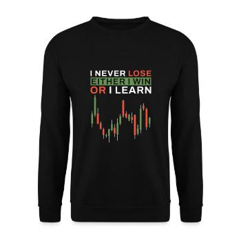 Stock Market Daytrading - Unisex Pullover - Schwarz - Vorne - Alina (178cm) & Michal (187cm)