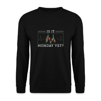 Is it Monday Yet - Unisex Sweatshirt - black - Front - Alina (178cm) & Michal (187cm)
