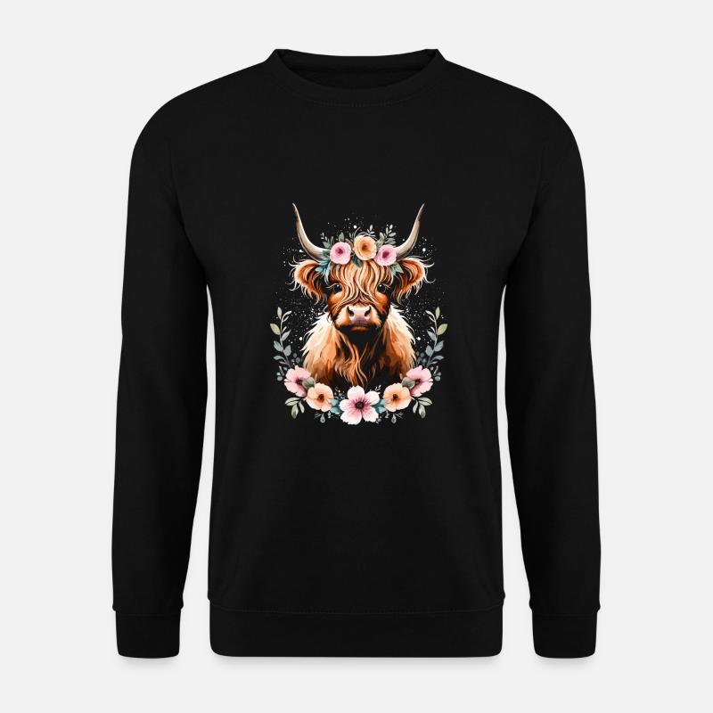 Vache écossaise des Highlands - Sweat-shirt Unisexe - noir