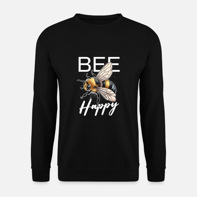 Bee Happy - Unisex Pullover - Schwarz