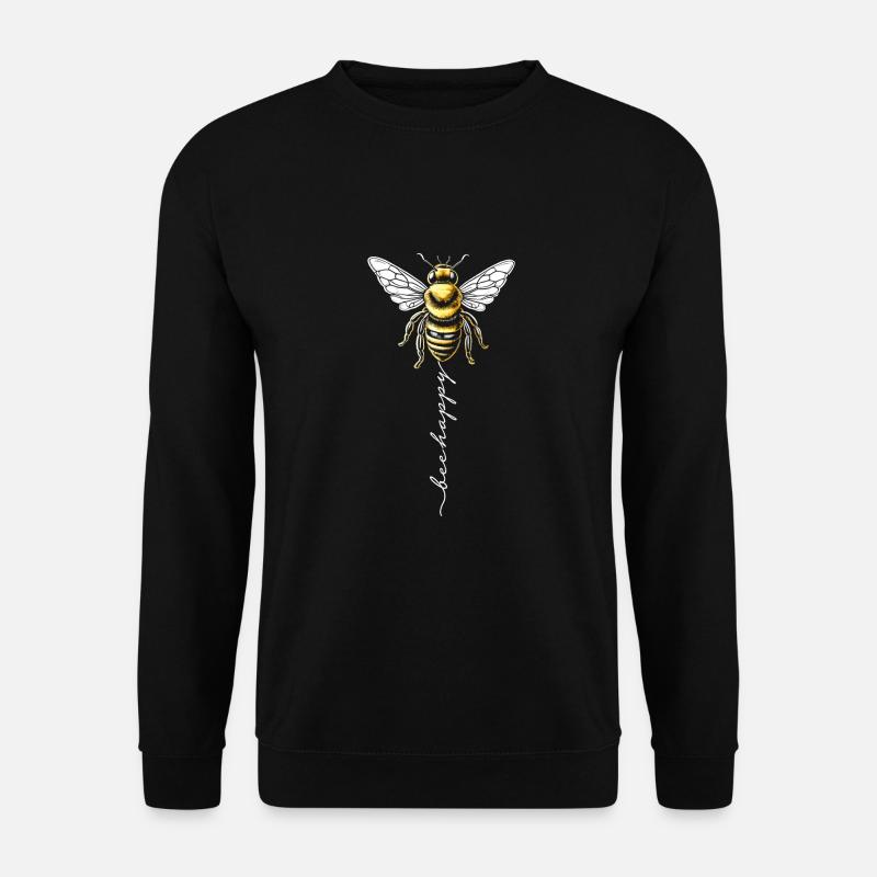 Bee Happy - Unisex Pullover - Schwarz